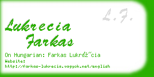 lukrecia farkas business card